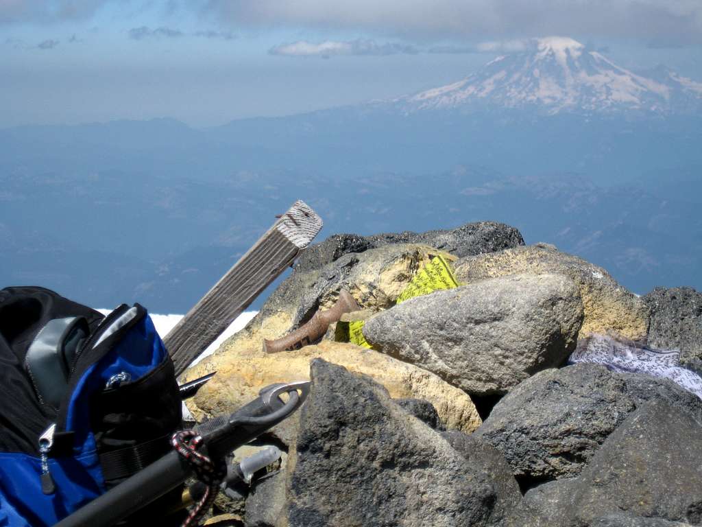 the summit with rainier in the background