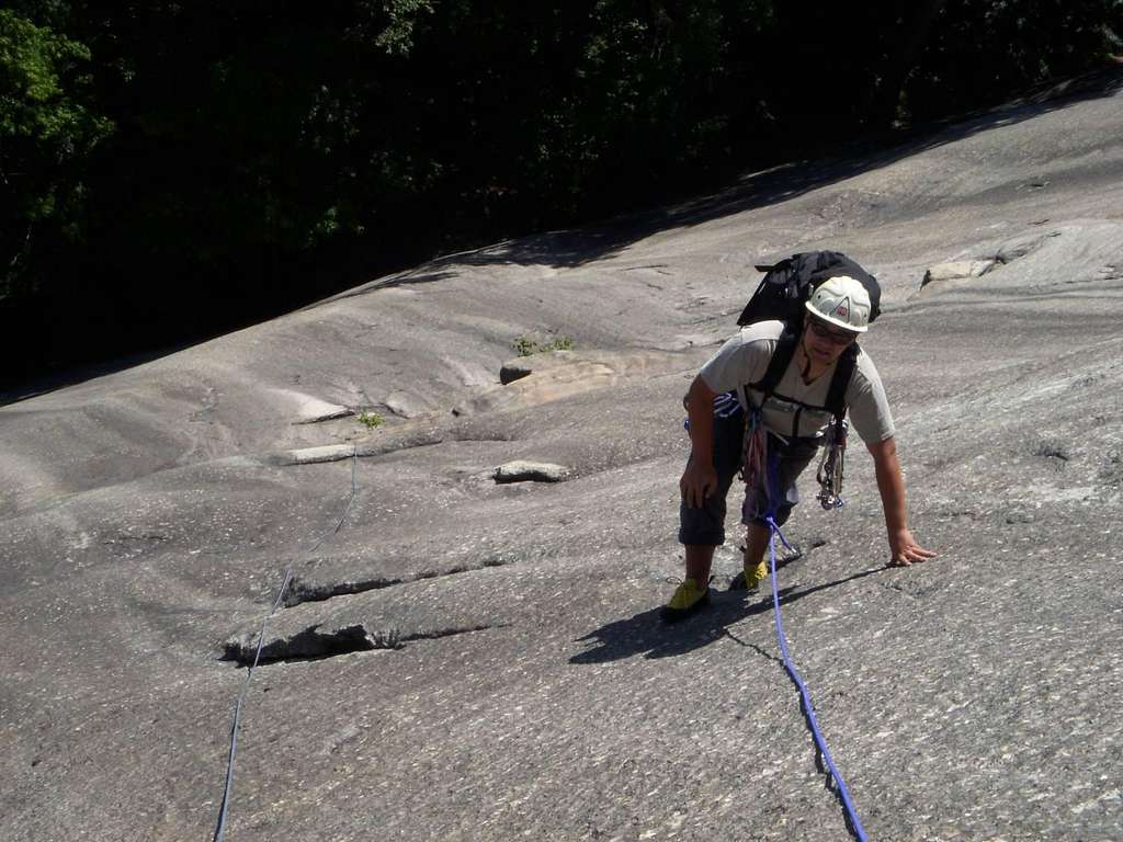 Finishing the 1st(?) pitch of Standard Route