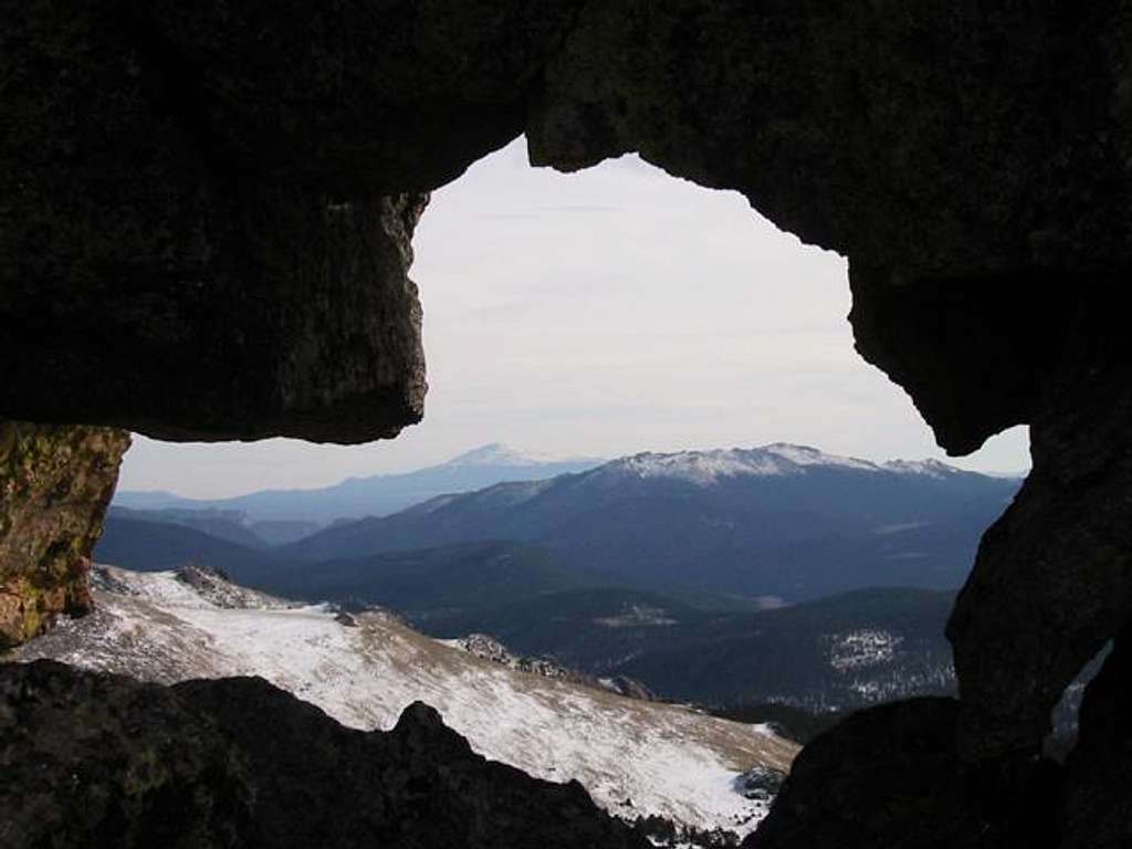Pikes Peak and Bison Peak as...