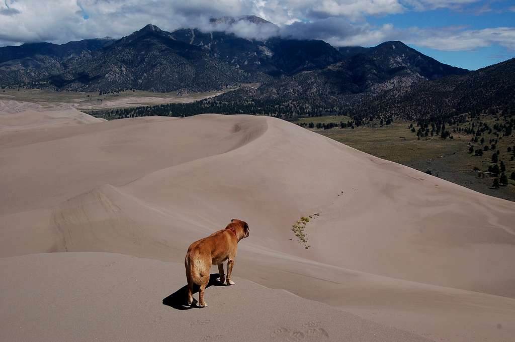 Clouds opening on Mount Herard Great Sand Dunes National Park