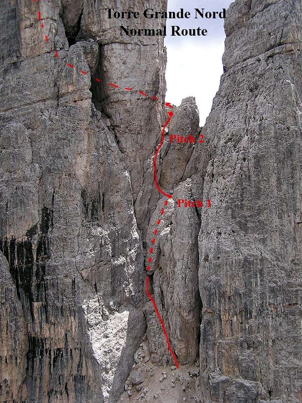 Torre Grande Cima Nord - Normal Route