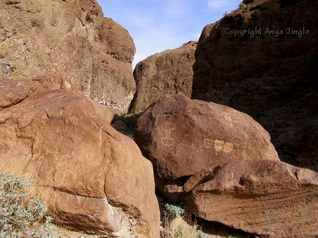 Petroglyphs near AZ hot springs