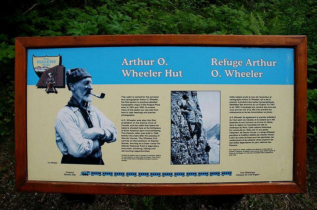 A. O. Wheeler Hut Sign