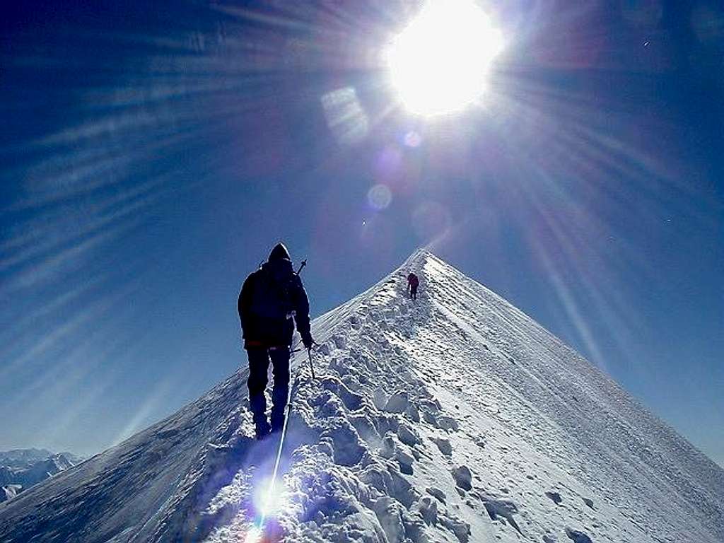 Nearing Mont Blanc summit