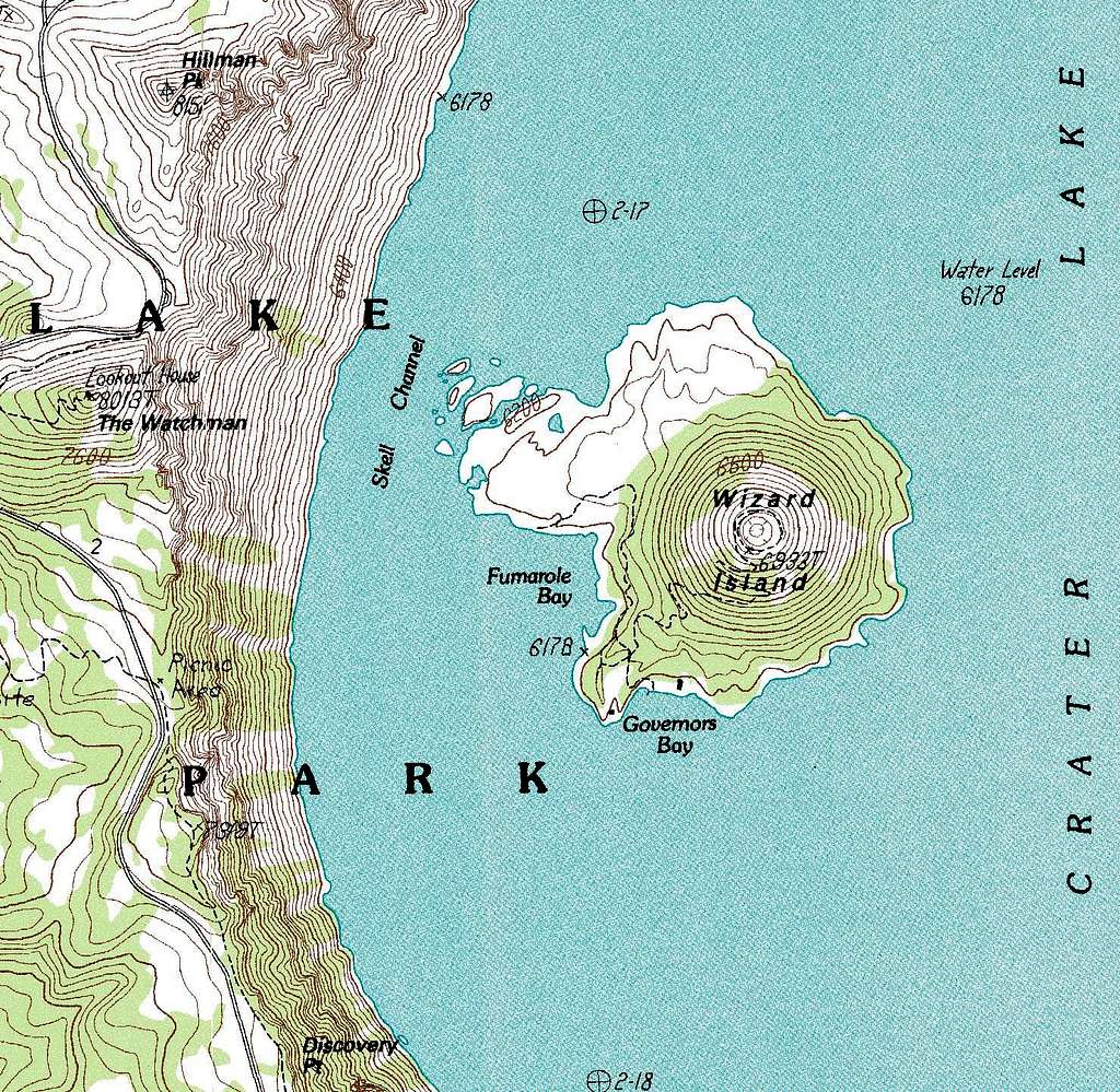 Wizard Island Map