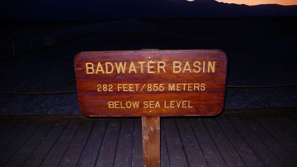 The Badwater sign