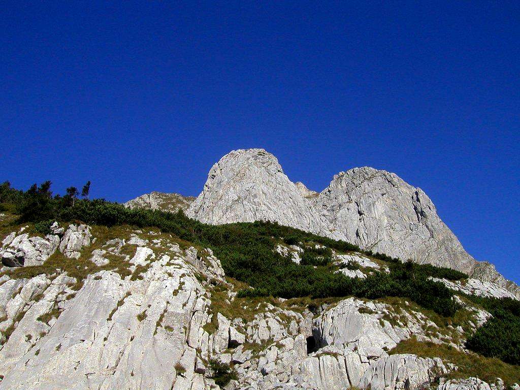 In the middle part of the ascent to ferrata Sentiero senza confini / Weg ohne Grenzen.