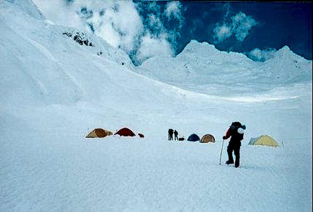 High camp (5100 m) on the...
