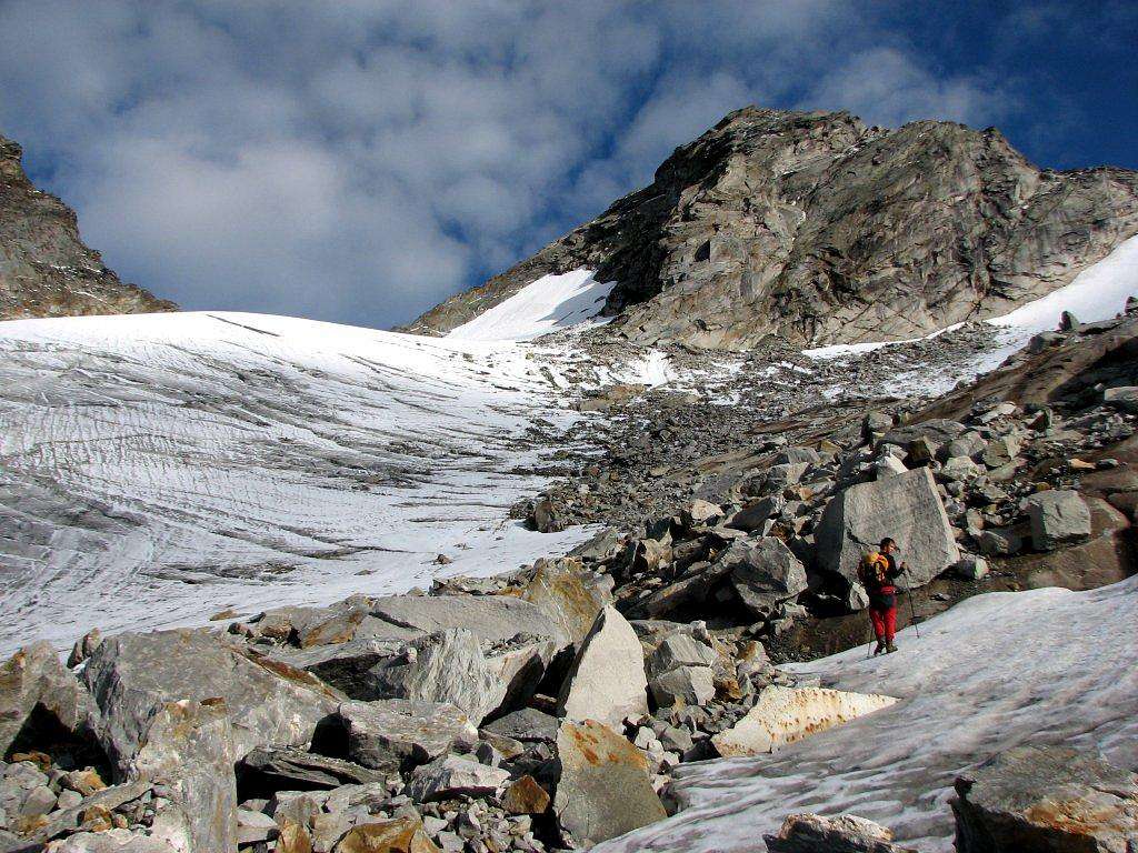 On the moraine of the glacier Maurerkees.