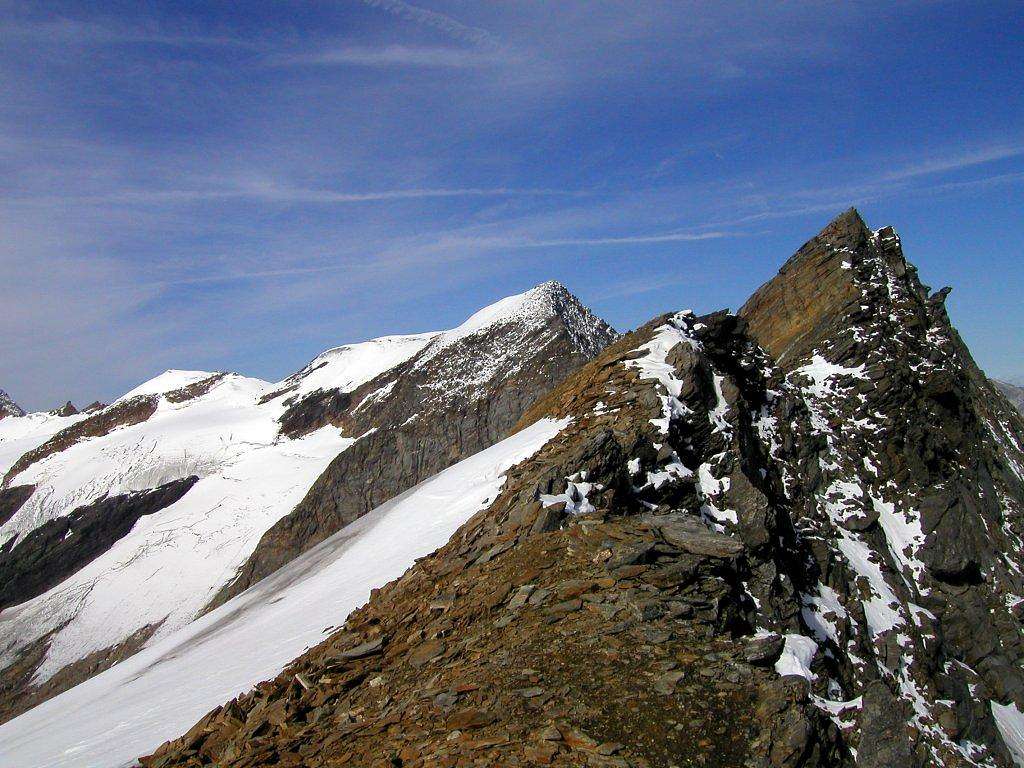 On the west ridge of Grosser Geiger, 3360m.
