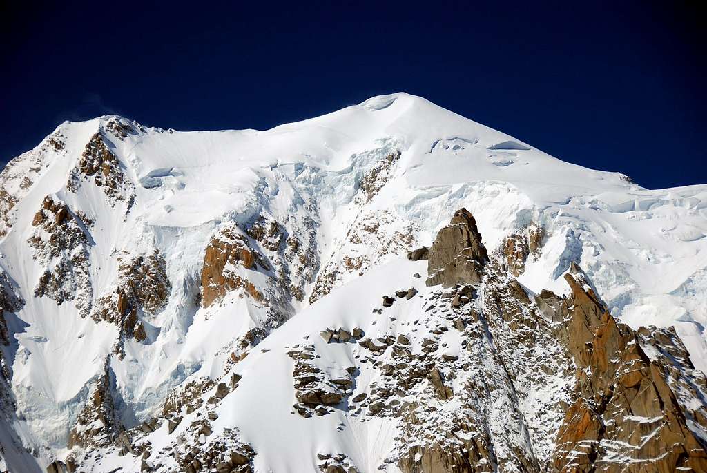 Mont Blanc de Courmayeur and Mont Blanc from the summit of Aiguille de Toula