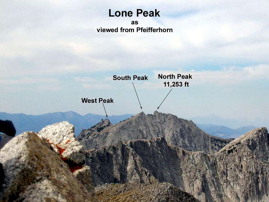 Lone Peak Viewed From Pfeifferhorn