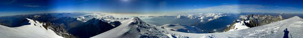 Mont Blanc 360° Summit-Panorama
