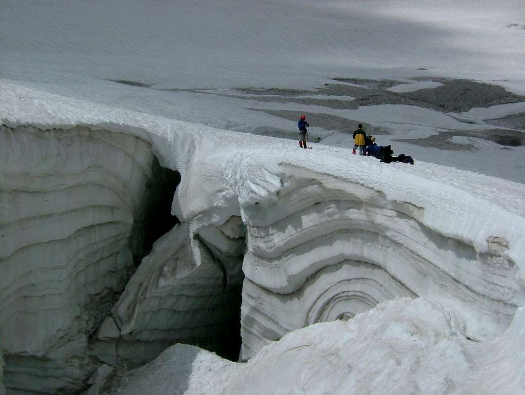 Nice crevasse for a rescue exercise