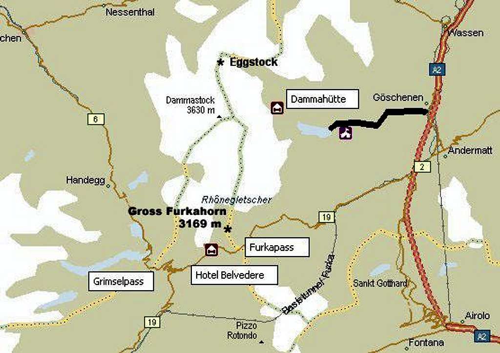 Gross Furkahorn location map