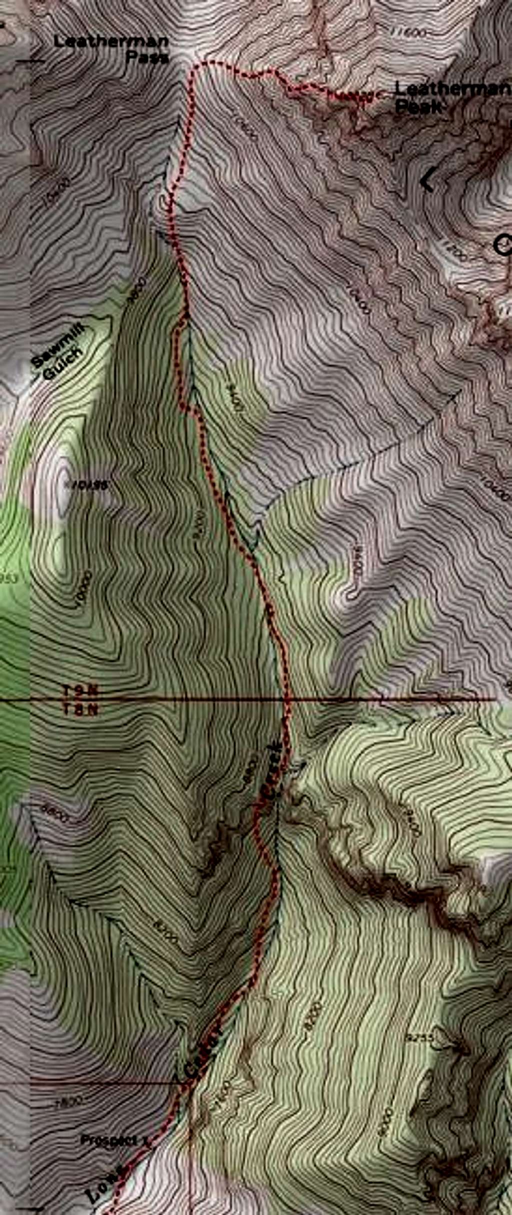 Map showing the Lone Cedar...