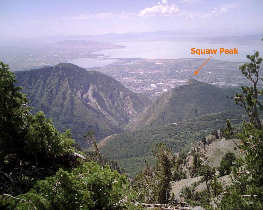 Looking to the West down on Squaw Peak