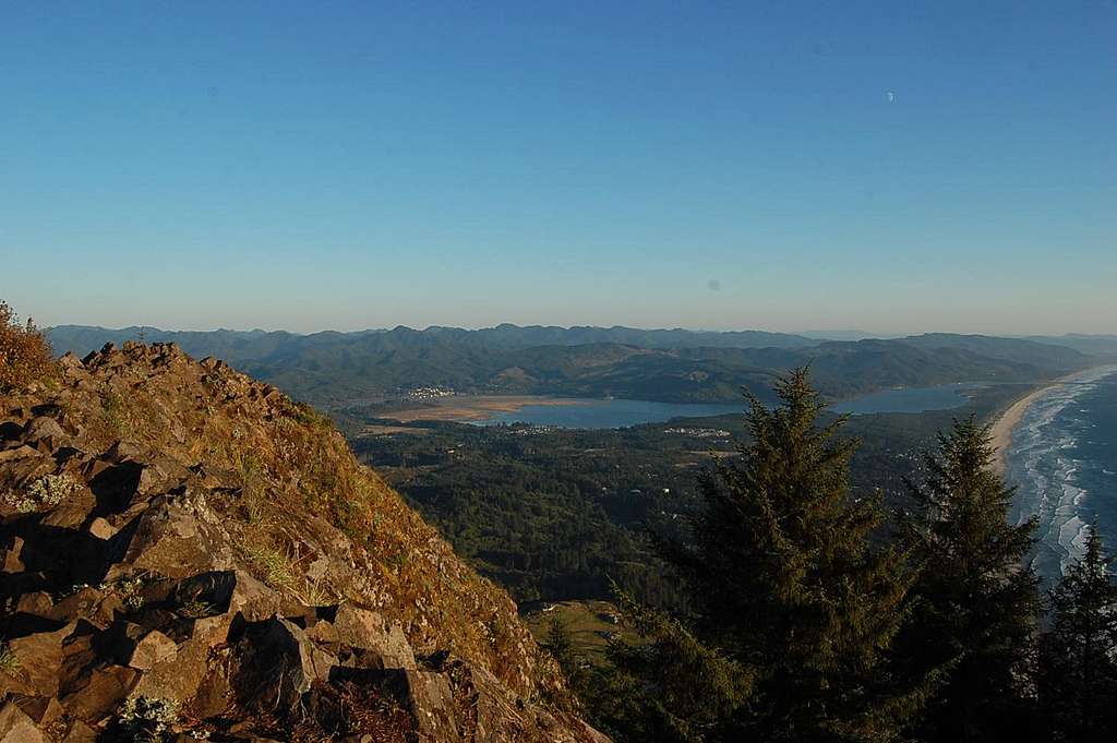 The summit of Neah Kah Nie Mt. with Nehalem River valley in the background
