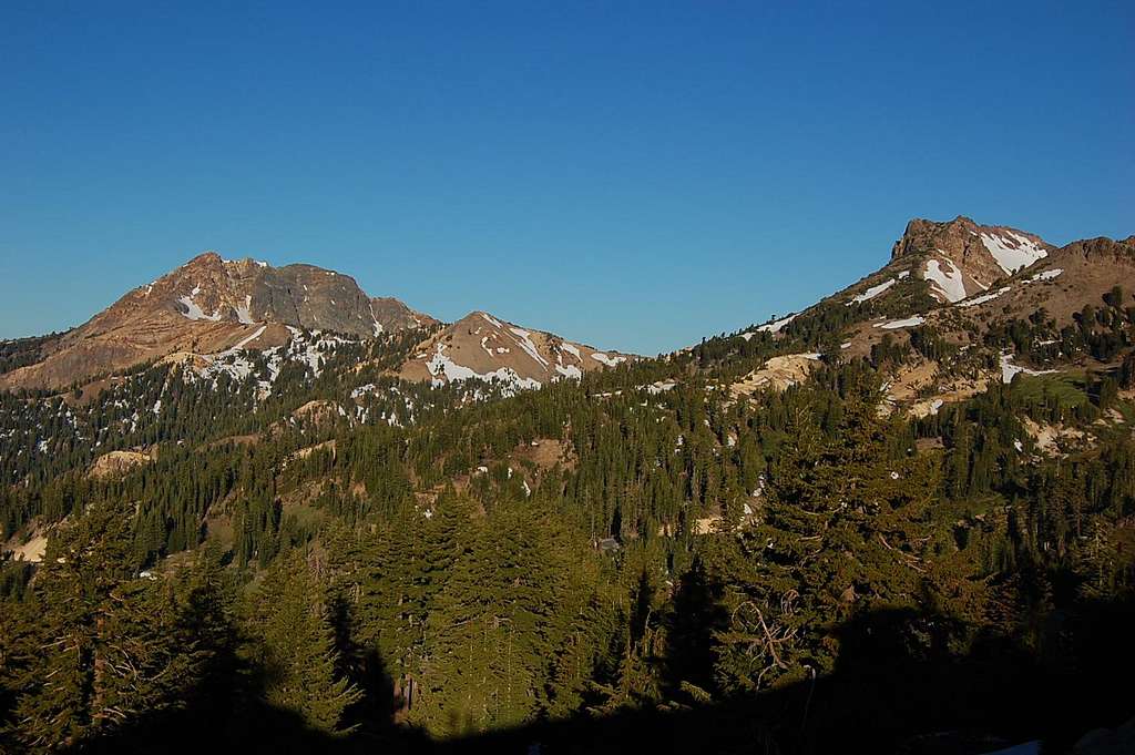 Brokeoff Mountain and Mt. Diller from Bumpass Hell area