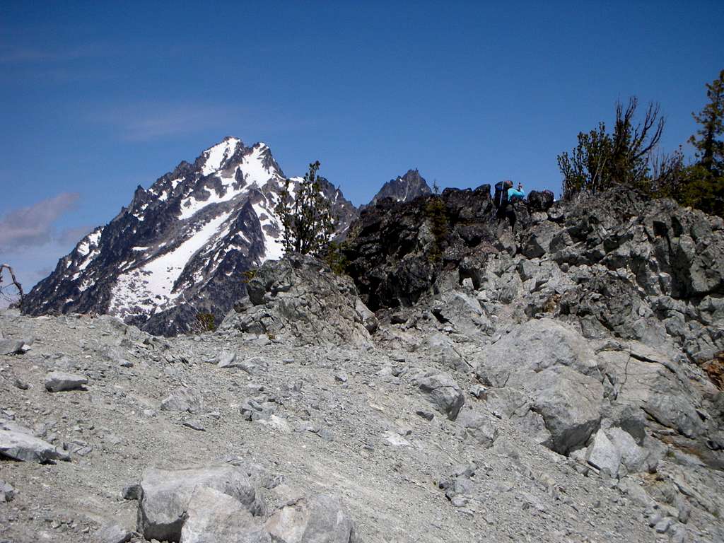 Ridge approach with Stuart in background