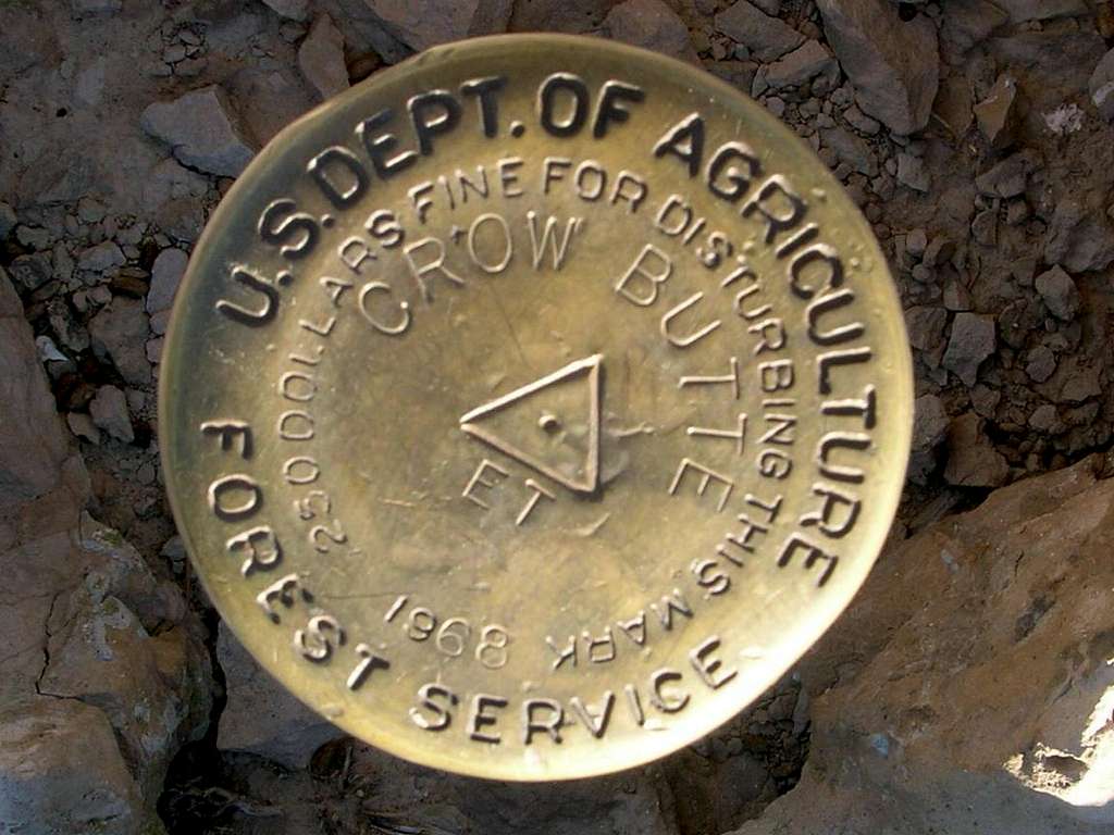 Crow Butte Summit Marker