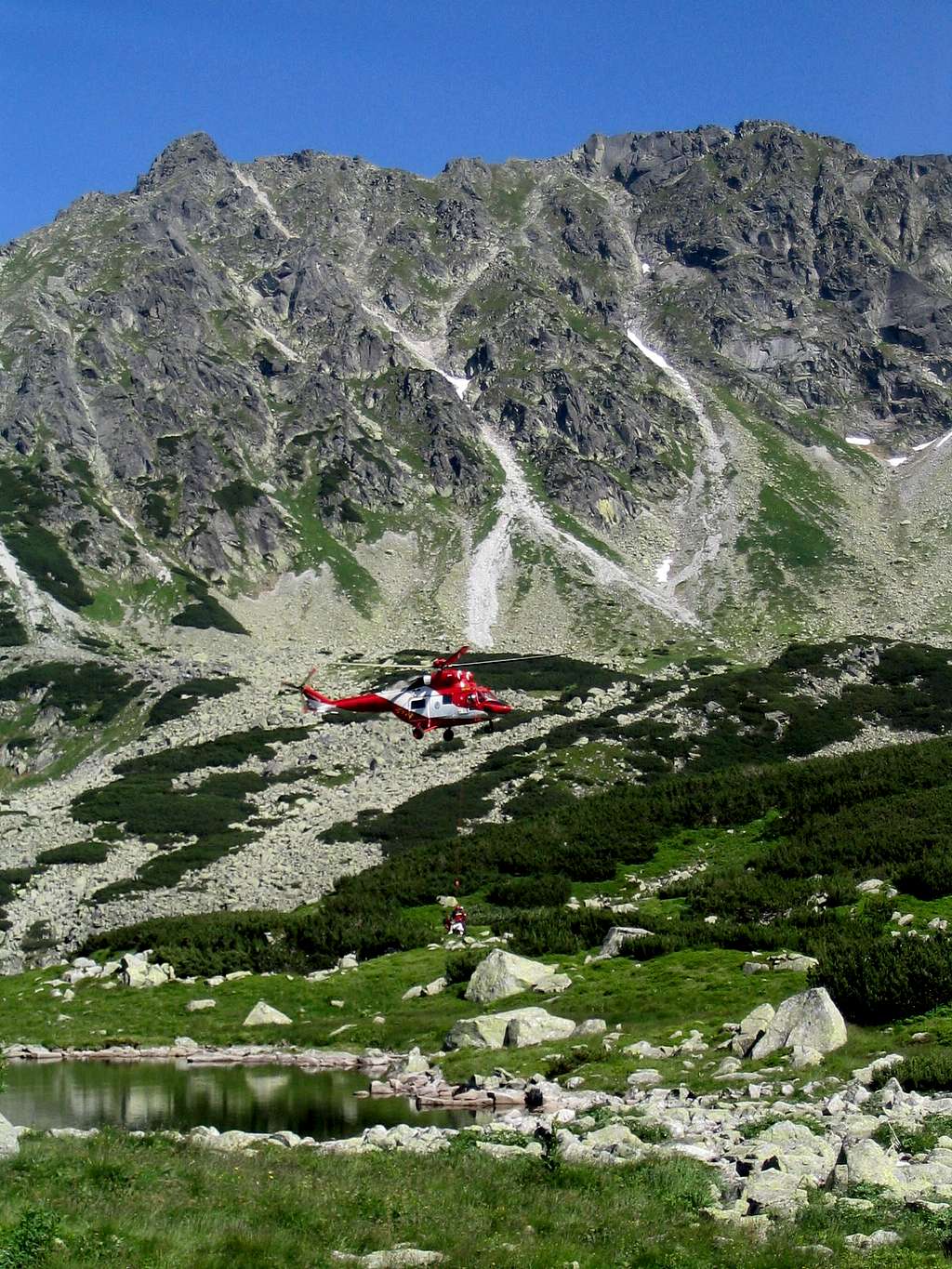 Mountain Rescue Team in action