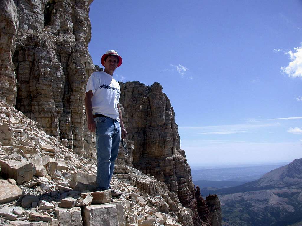 Standing on the South Side Near the peak of Chief Mountain, MT