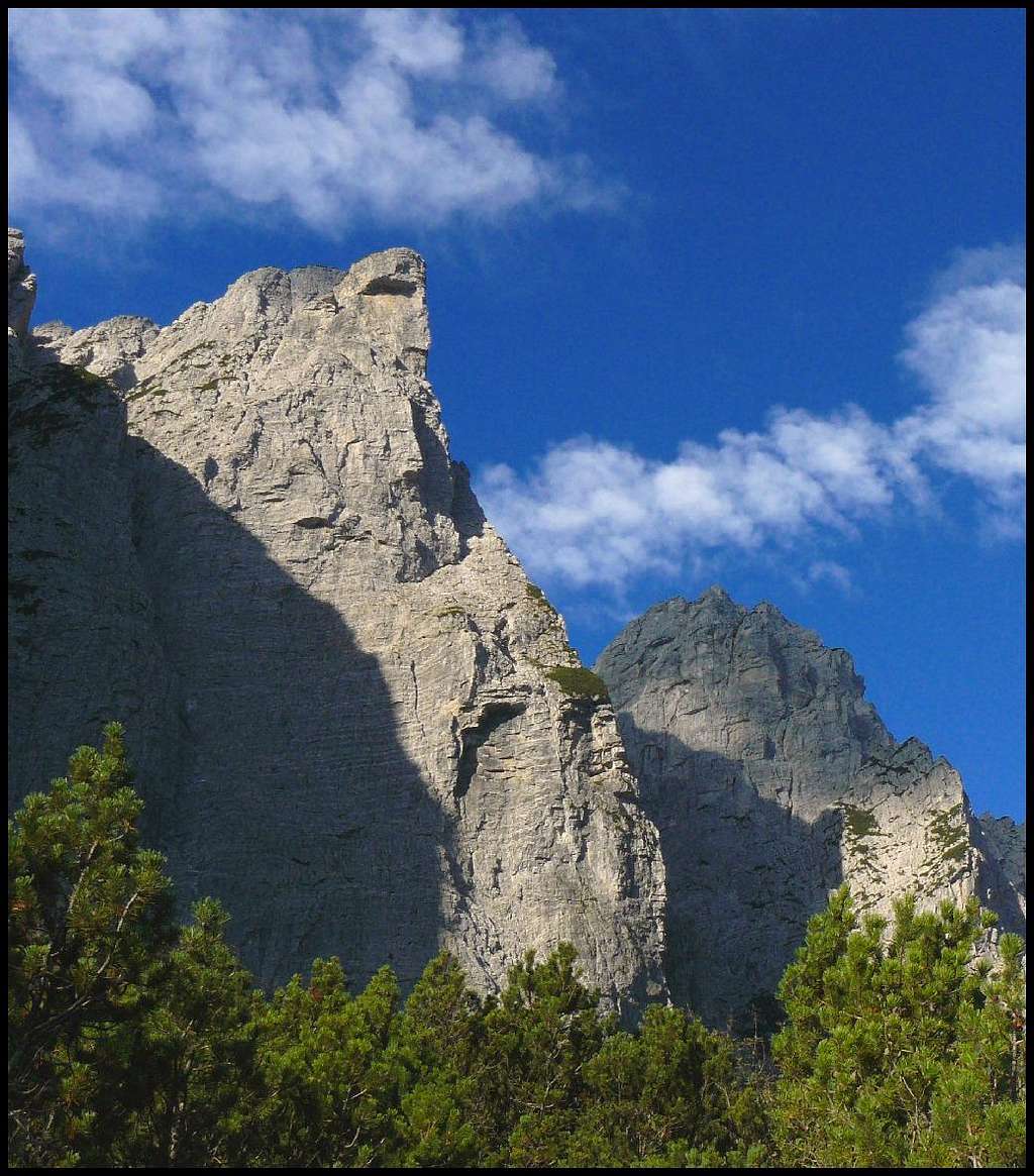 Cima della Sfinge ( the sphinx ) and Cima dai Gjai ( the cocks' peak )