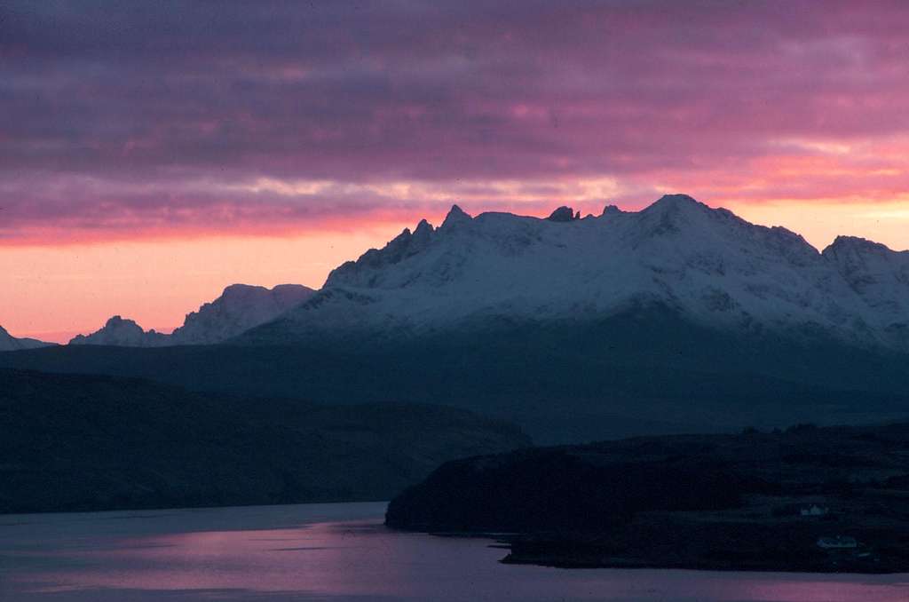 Winter Sunset behind the Northern Cuillin