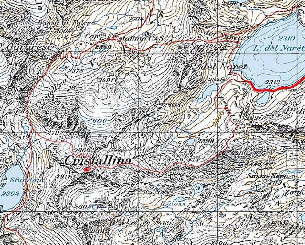 Cristallina map with the two...
