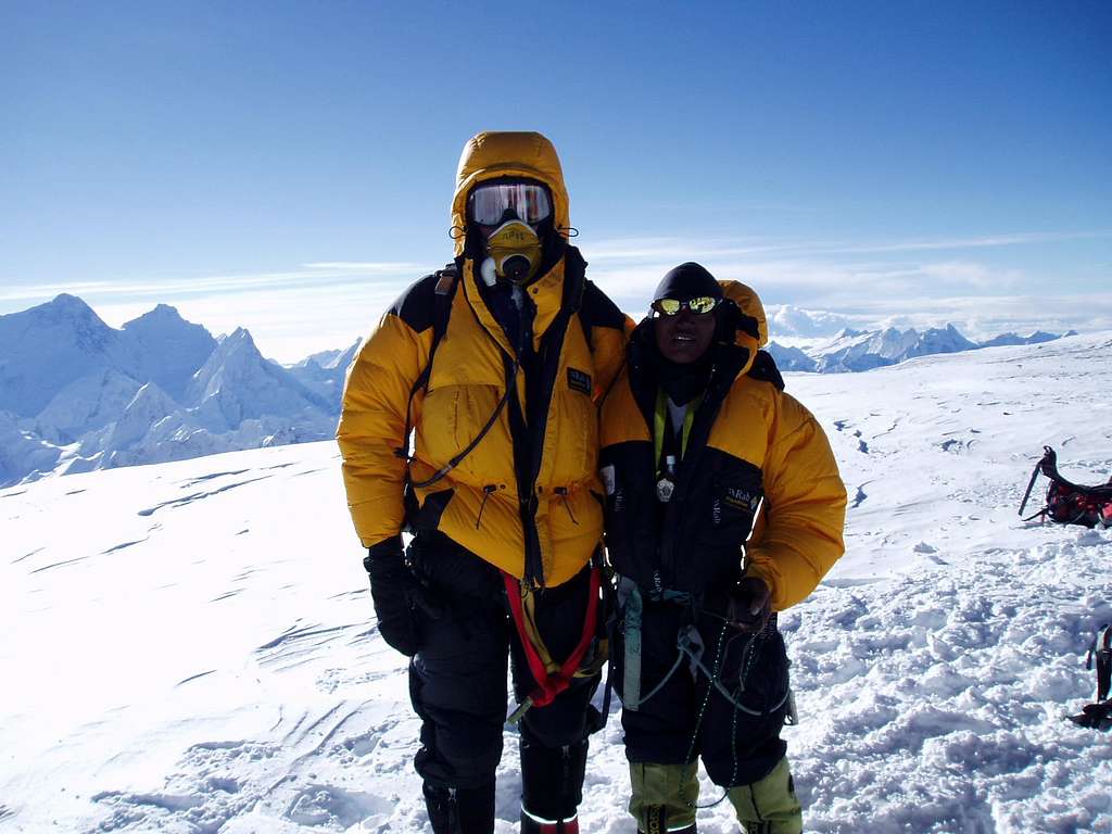 Summit shot with sherpa