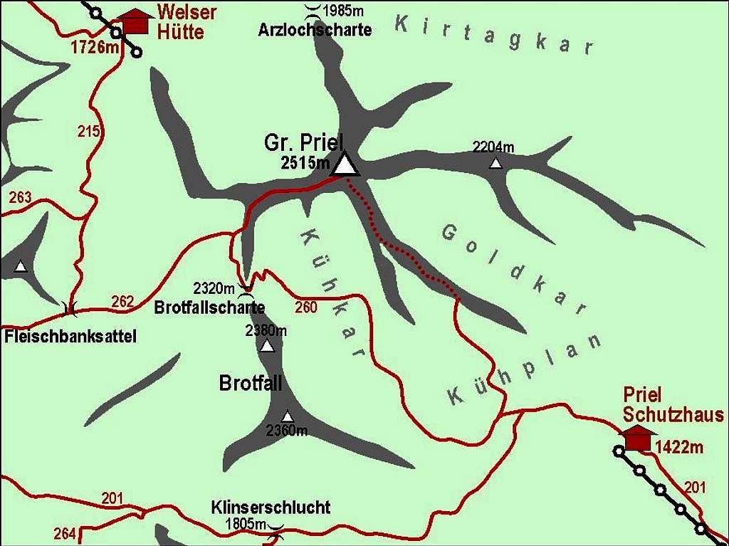Grosser Priel map