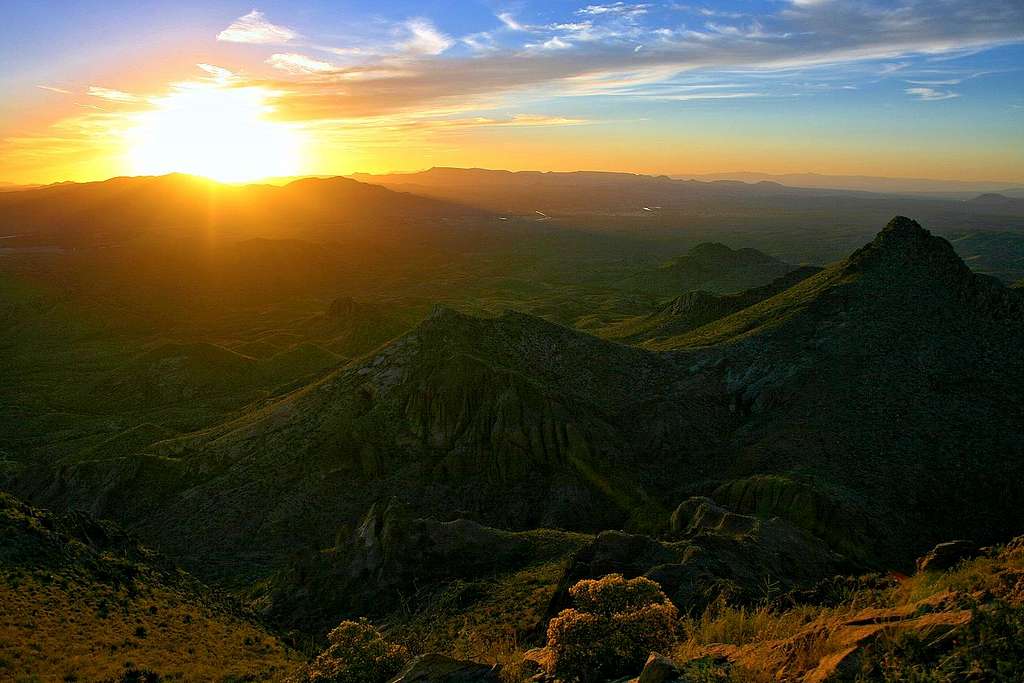 Sunset from the summit of Doña Ana Peak