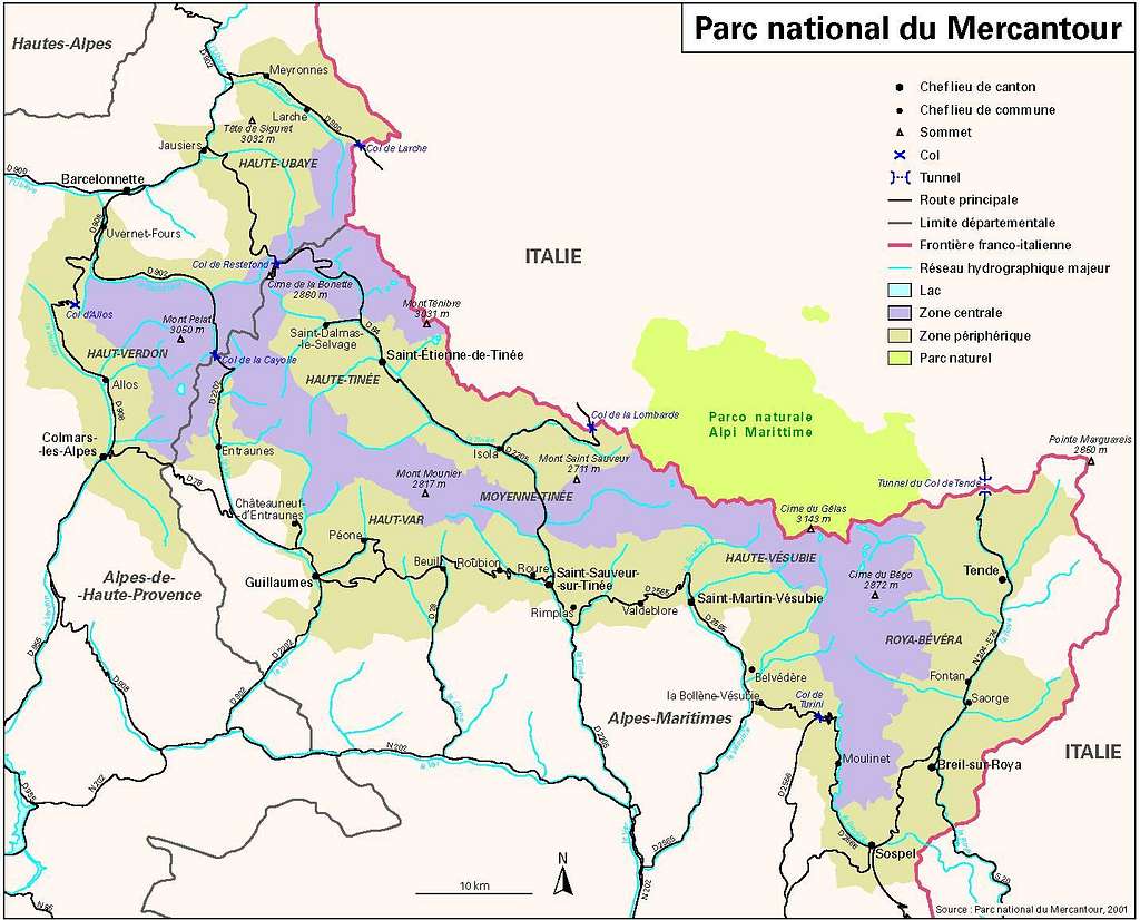Map of Mercantour