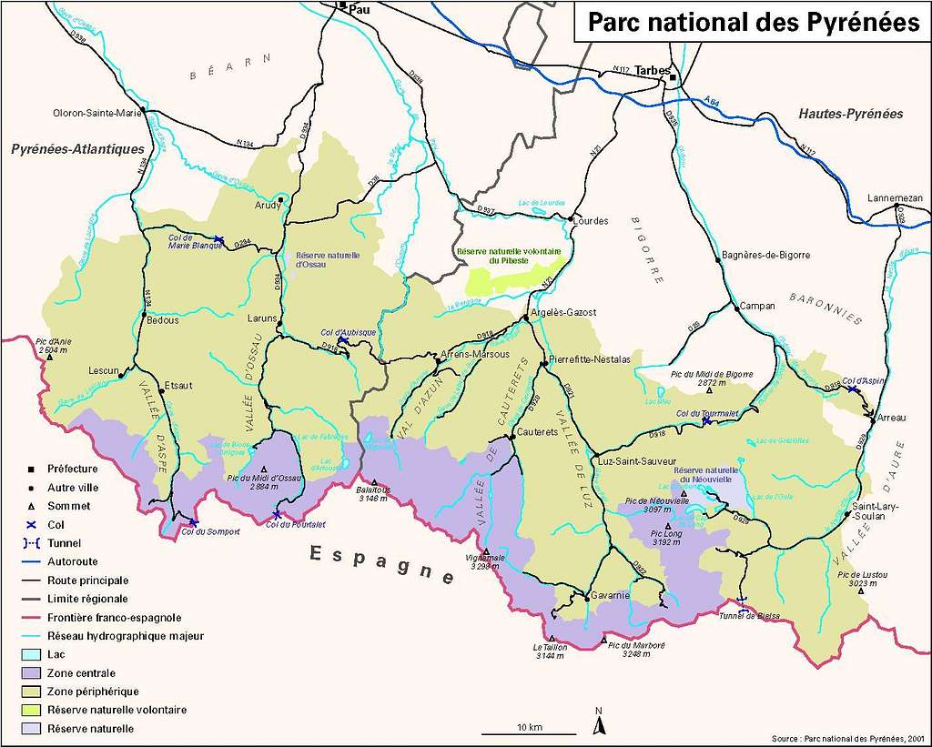 Map of Pyrénées