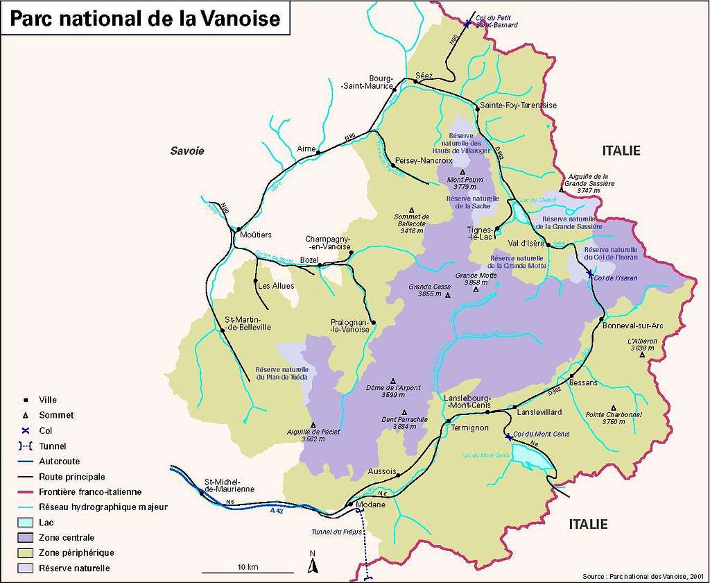 Map of Vanoise