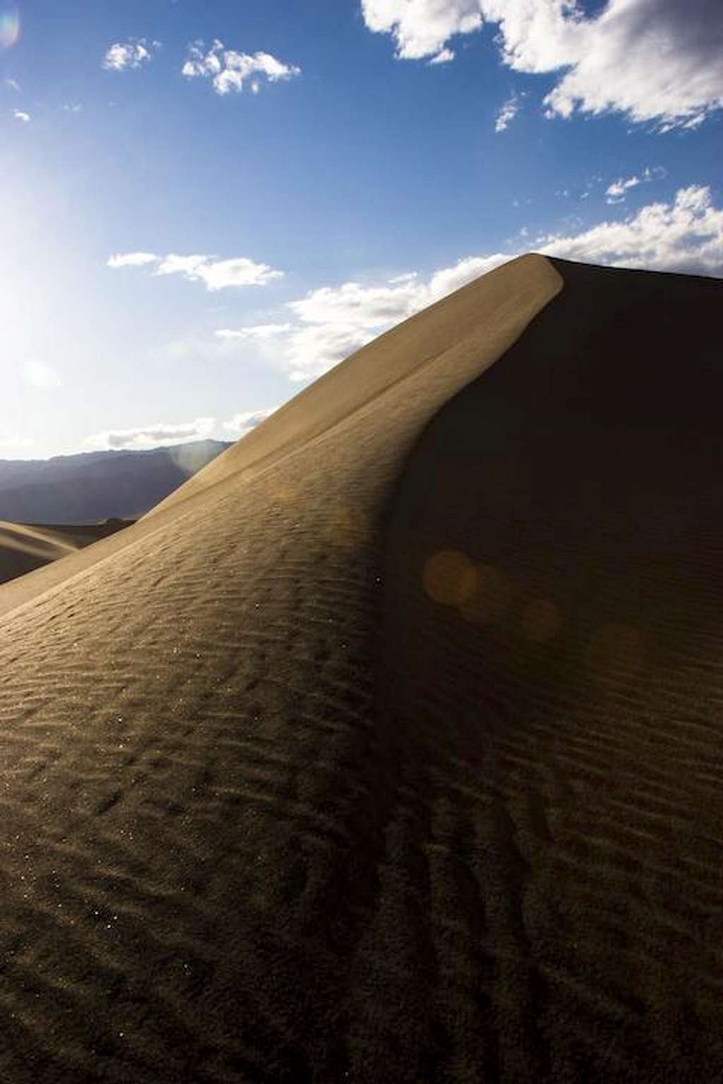 Death Valley dune at dusk
