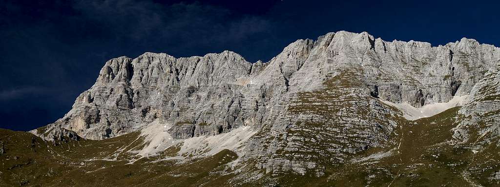 Jôf di Montsasio (2753m), Cima Verde (2661m), Modeon di Montasio (2461m)