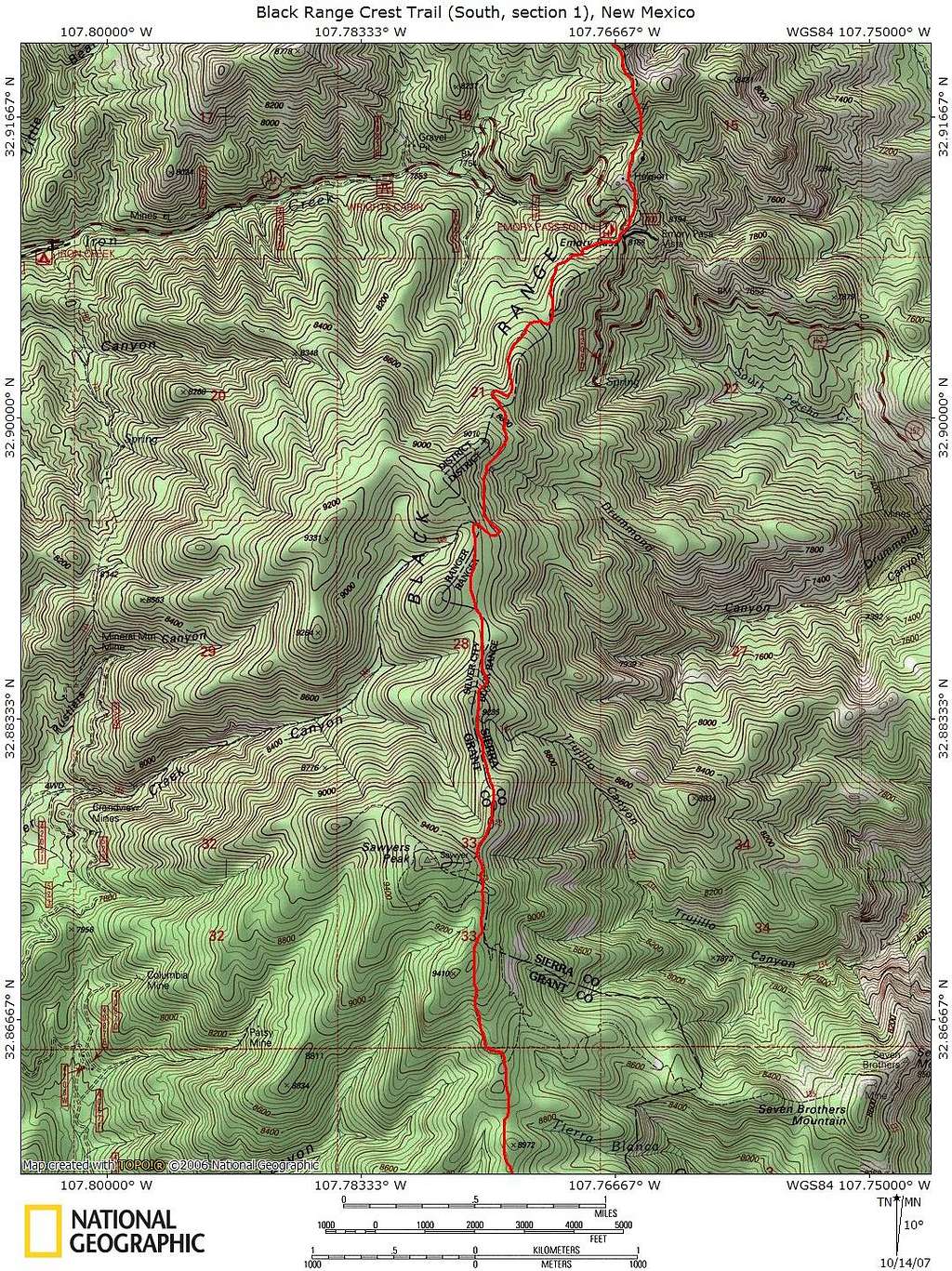 Black Range Crest Trail (South, section 1)