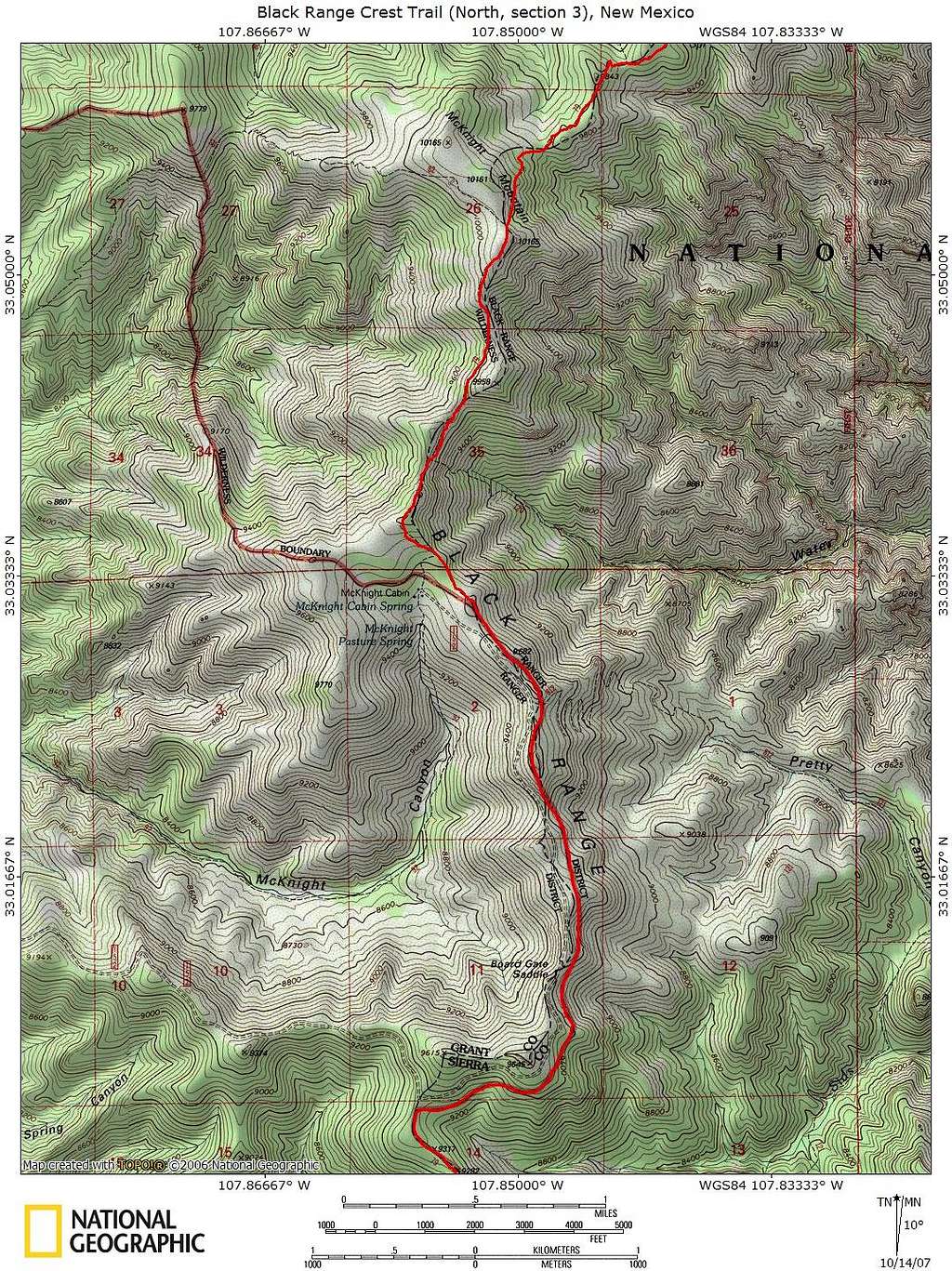 Black Range Crest Trail (North, section 3)
