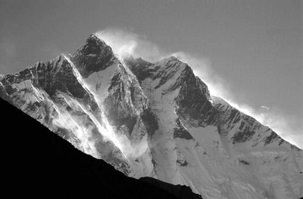 South face of Lhotse in a...