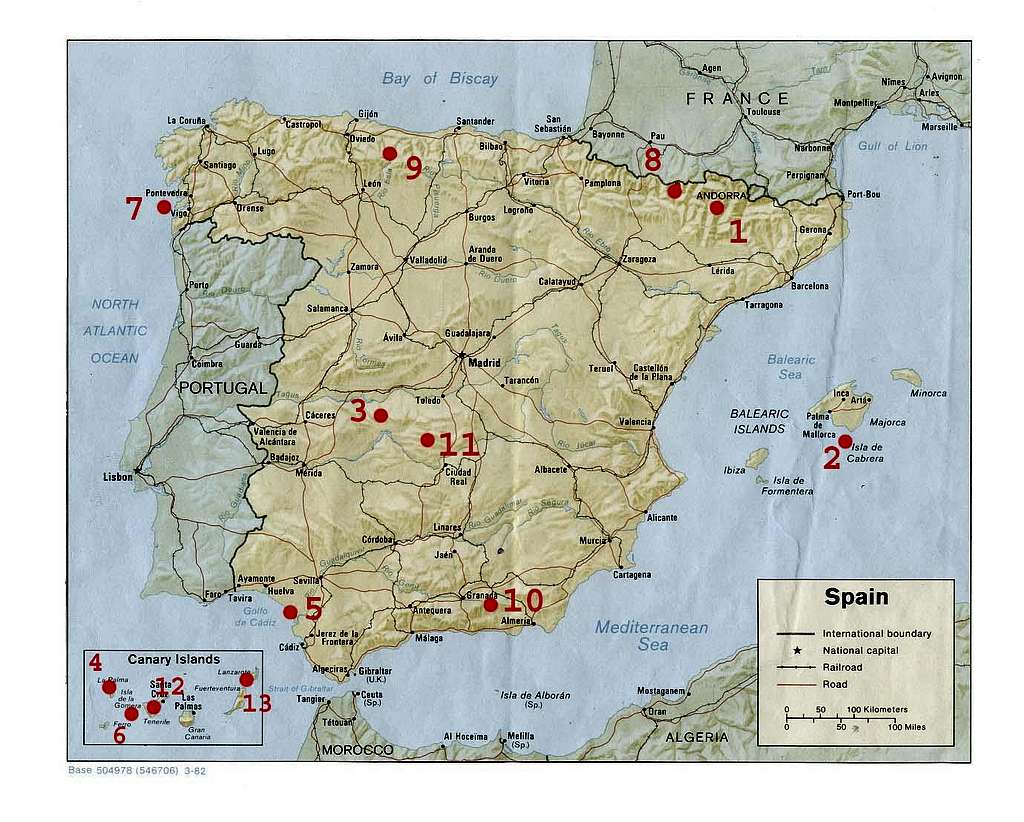Spanish National Parks - geography