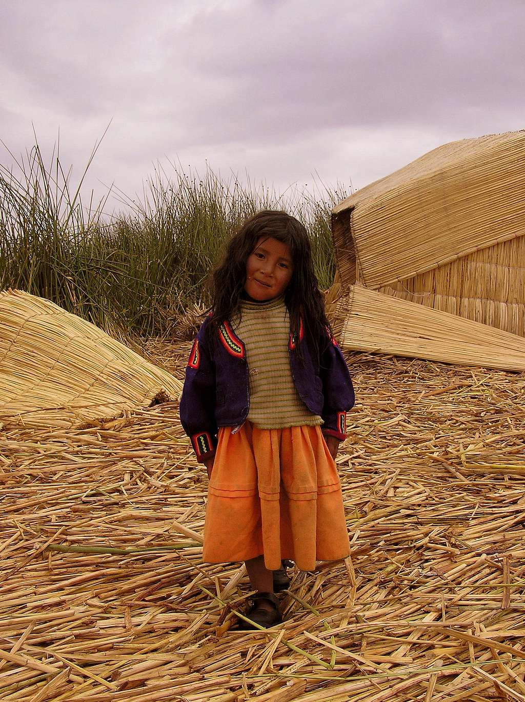 Uros floating island kids