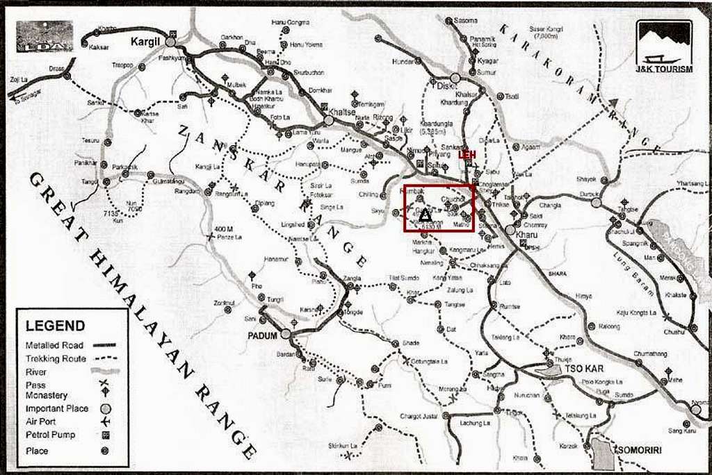 Map of Lahdakh area
