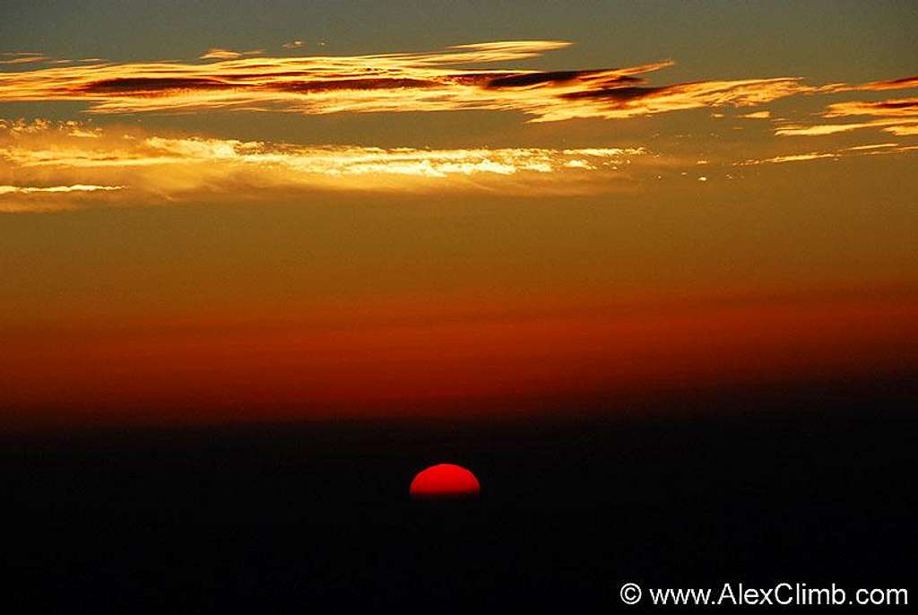 Sunrise from the Summit of Elbrus