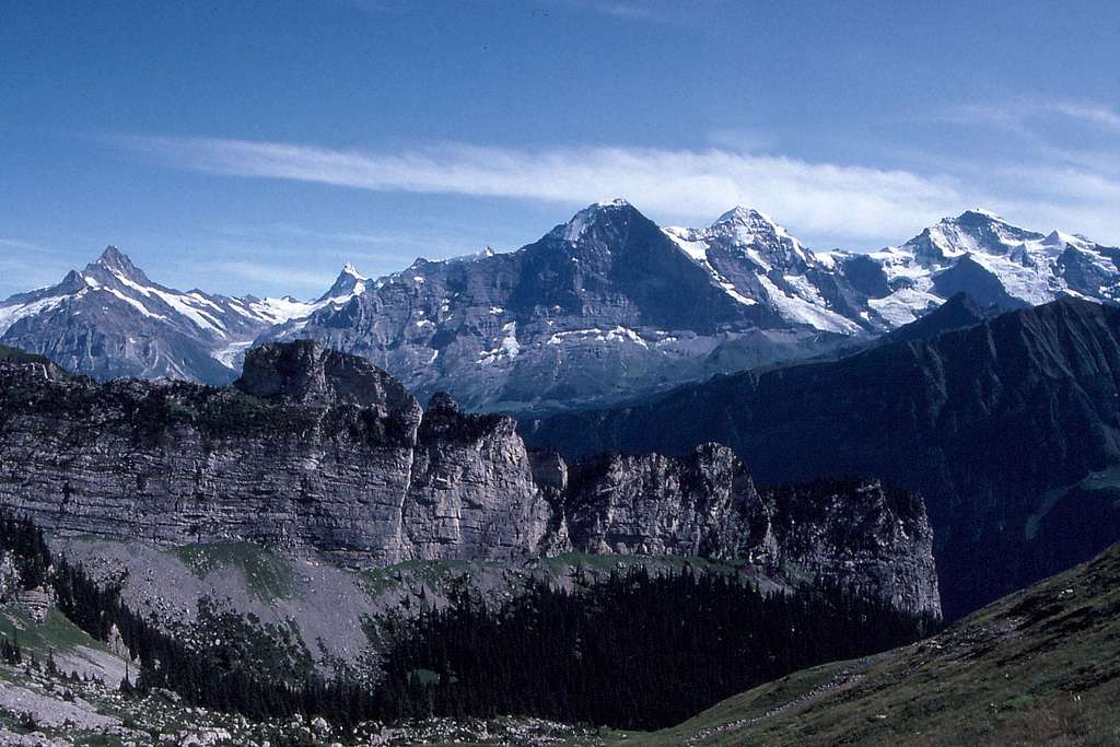 The Eiger group from east of Schynige Platte