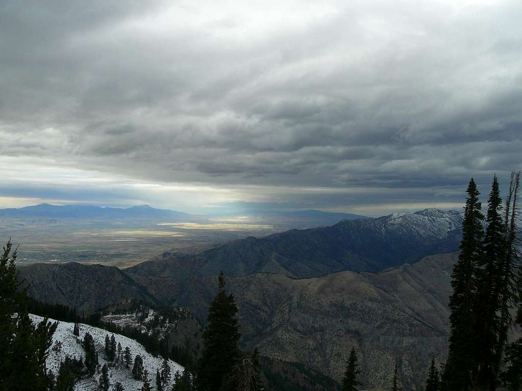 Northern Cache Valley and Oxford Peak  from the Summit of Mt. Logan
