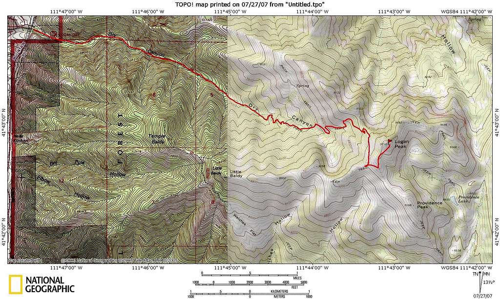 Dry Canyon Route