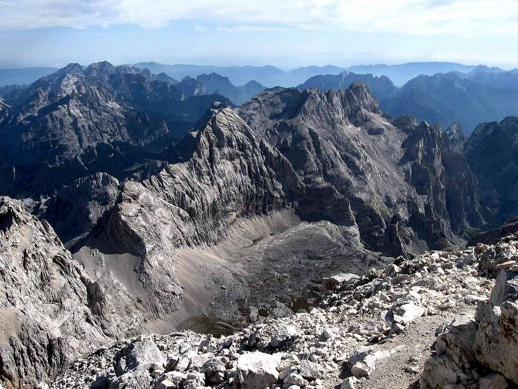 The Moiazza group seen from Civetta.