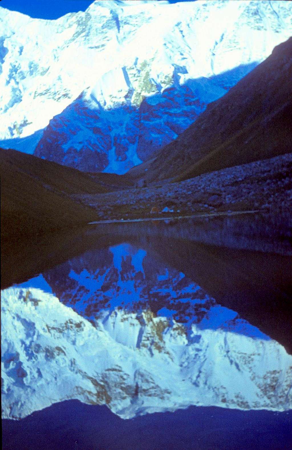 Baran-Kosh Campsite reflections, Bezengi Glacier